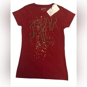 Coed Junior's Medium Philadelphia Phillies Tee T-Shirt